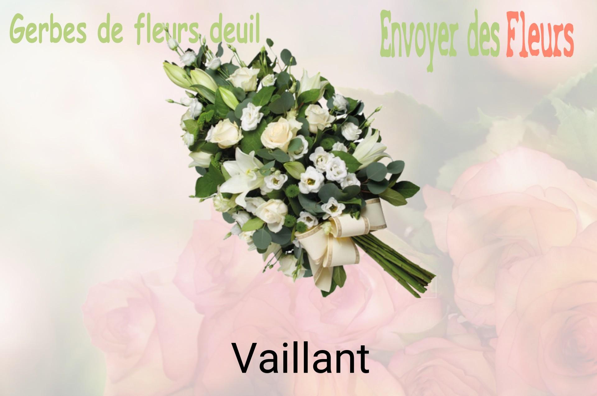Gerbe de fleurs de deuil livrée à Vaillant